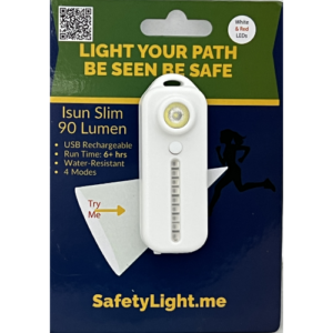 Isun Slim 90 Lumen Clipon White & Red Light