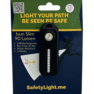 Isun Slim 90 Lumen Clipon White & Red Light (color Black)